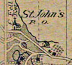 Basics of St. Johns from Page\'s 1876 map