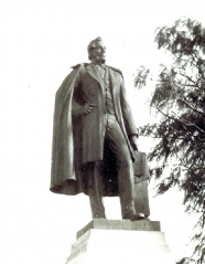 Statue of William Hamilton Merritt in downtown St. Catharines, Ontario.